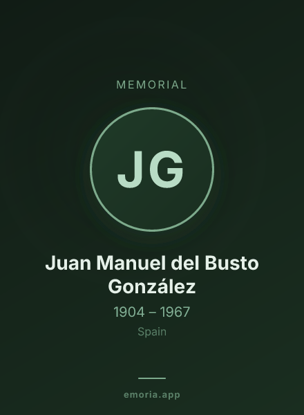 Memorial portrait of Juan Manuel del Busto González
