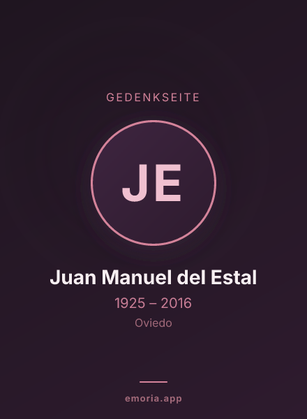 Gedenkportrait von Juan Manuel del Estal