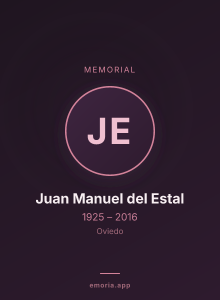 Memorial portrait of Juan Manuel del Estal