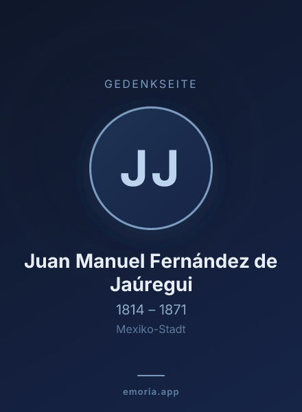 Gedenkportrait von Juan Manuel Fernández de Jaúregui