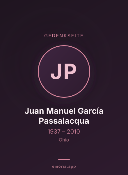 Gedenkportrait von Juan Manuel García Passalacqua