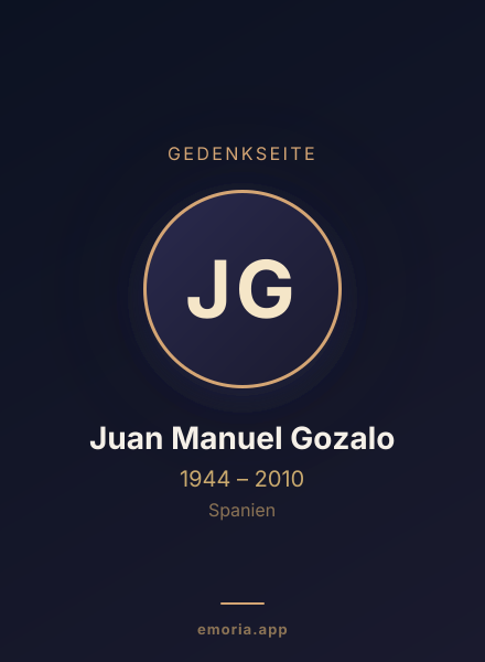 Gedenkportrait von Juan Manuel Gozalo