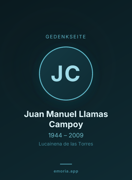 Gedenkportrait von Juan Manuel Llamas Campoy