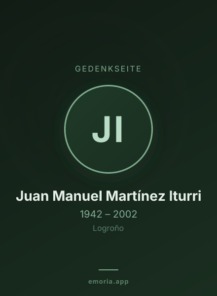 Gedenkportrait von Juan Manuel Martínez Iturri