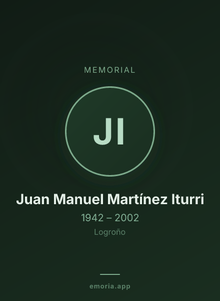 Memorial portrait of Juan Manuel Martínez Iturri