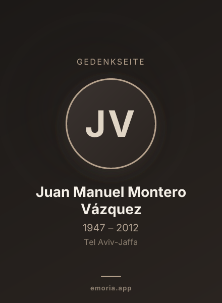 Gedenkportrait von Juan Manuel Montero Vázquez