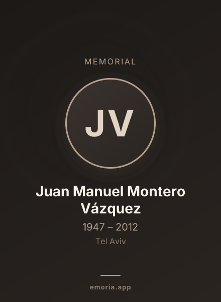Memorial portrait of Juan Manuel Montero Vázquez