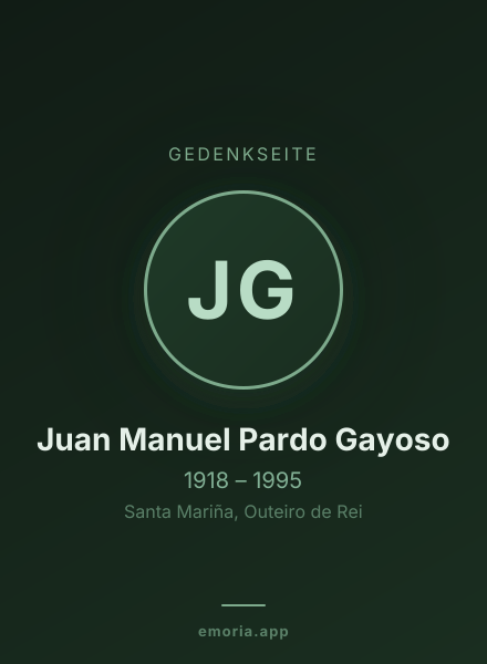 Gedenkportrait von Juan Manuel Pardo Gayoso