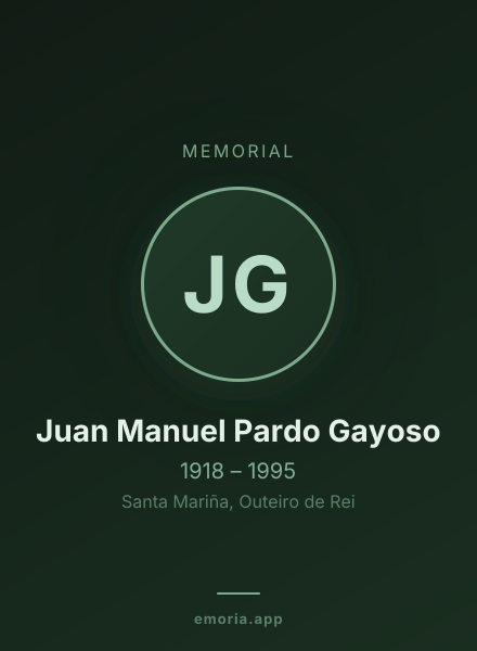 Memorial portrait of Juan Manuel Pardo Gayoso