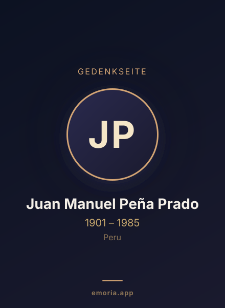 Gedenkportrait von Juan Manuel Peña Prado