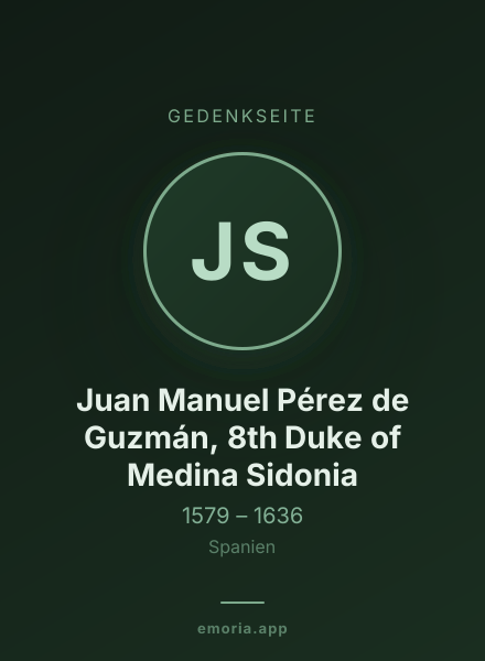 Gedenkportrait von Juan Manuel Pérez de Guzmán, 8th Duke of Medina Sidonia