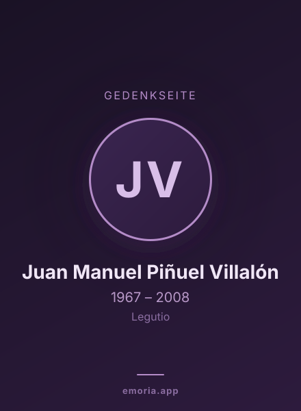 Gedenkportrait von Juan Manuel Piñuel Villalón