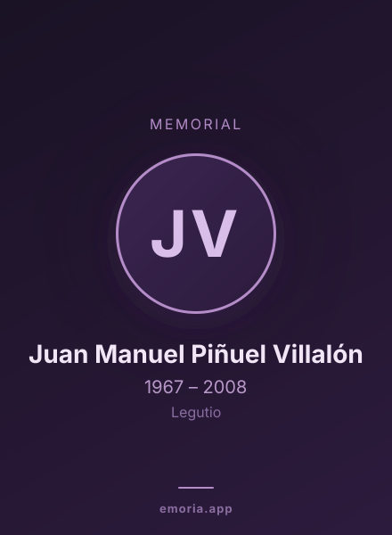 Memorial portrait of Juan Manuel Piñuel Villalón