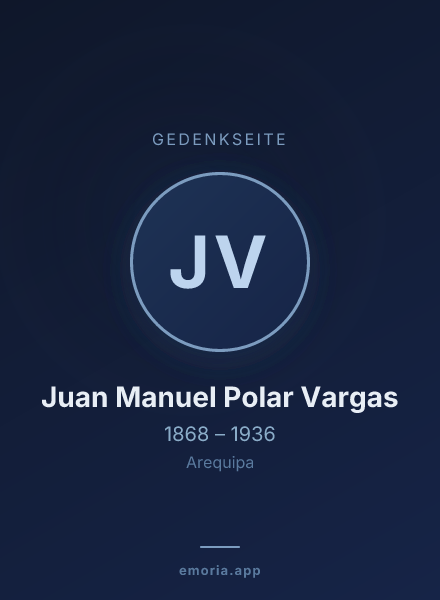 Gedenkportrait von Juan Manuel Polar Vargas