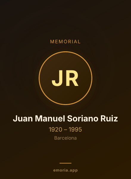 Memorial portrait of Juan Manuel Soriano Ruiz