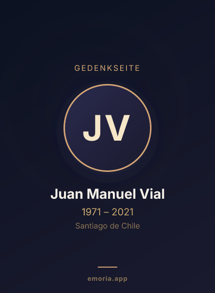 Gedenkportrait von Juan Manuel Vial
