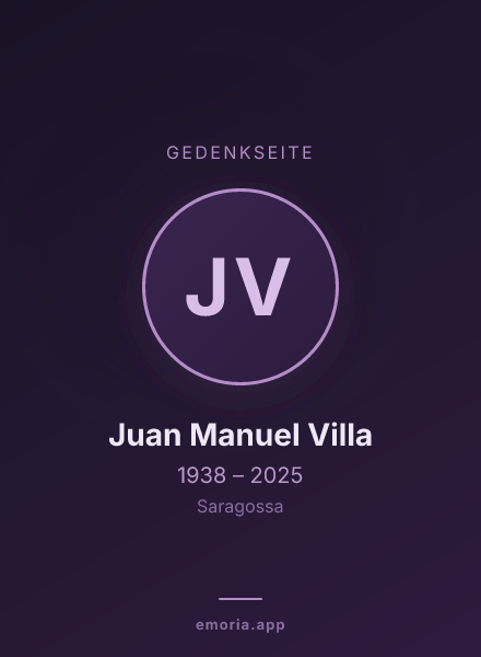 Gedenkportrait von Juan Manuel Villa