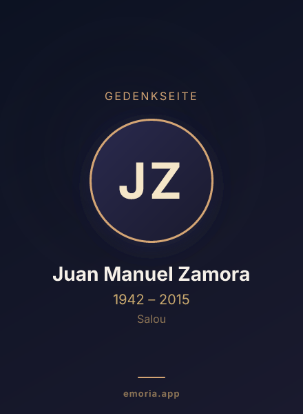 Gedenkportrait von Juan Manuel Zamora
