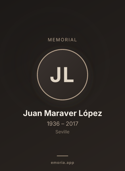 Memorial portrait of Juan Maraver López