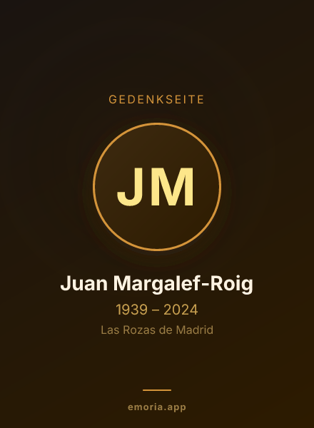 Gedenkportrait von Juan Margalef-Roig