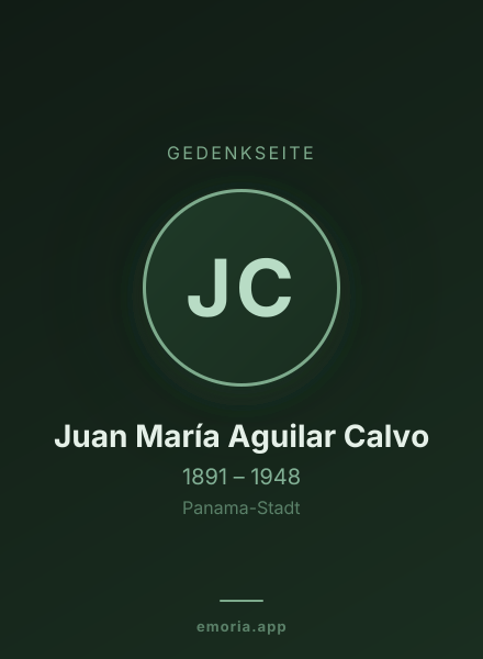 Gedenkportrait von Juan María Aguilar Calvo