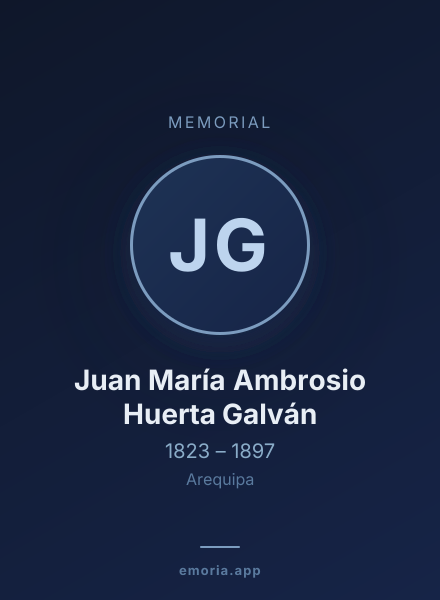 Memorial portrait of Juan María Ambrosio Huerta Galván