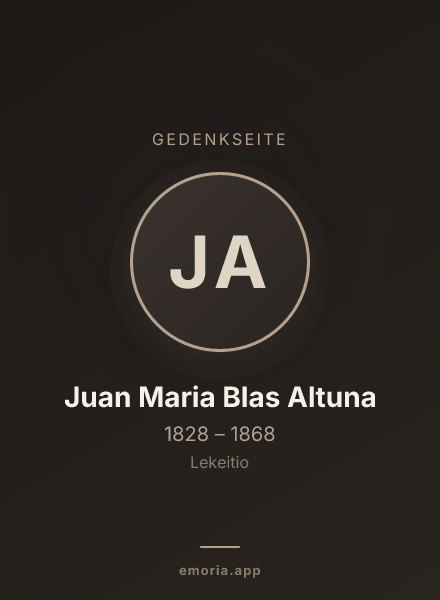 Gedenkportrait von Juan Maria Blas Altuna