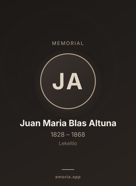 Memorial portrait of Juan Maria Blas Altuna