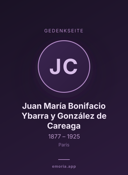 Gedenkportrait von Juan María Bonifacio Ybarra y González de Careaga