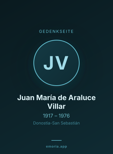 Gedenkportrait von Juan María de Araluce Villar