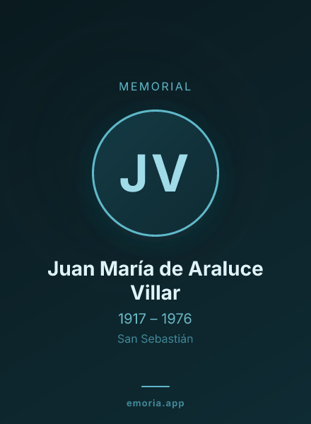 Memorial portrait of Juan María de Araluce Villar