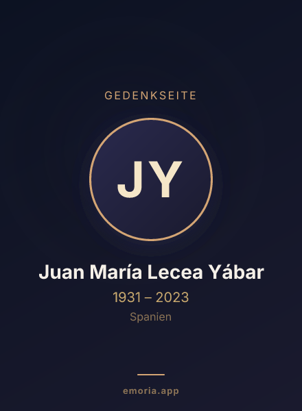 Gedenkportrait von Juan María Lecea Yábar
