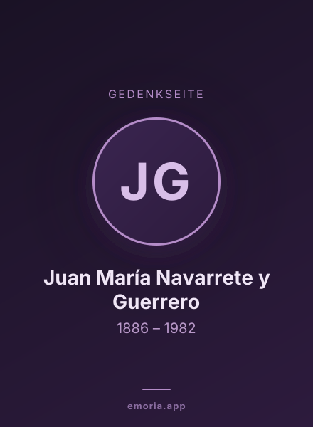 Gedenkportrait von Juan María Navarrete y Guerrero
