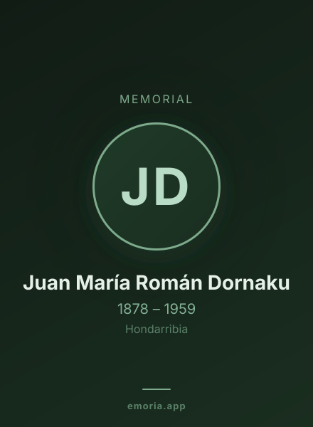 Memorial portrait of Juan María Román Dornaku