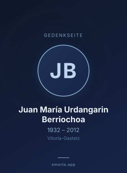 Gedenkportrait von Juan María Urdangarin Berriochoa