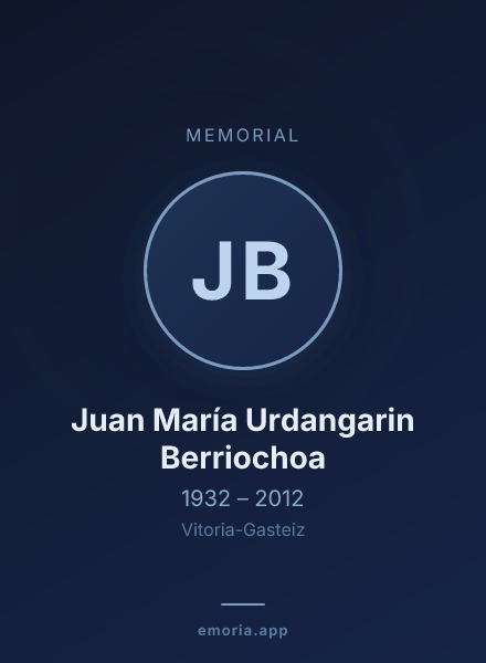 Memorial portrait of Juan María Urdangarin Berriochoa