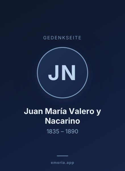 Gedenkportrait von Juan María Valero y Nacarino
