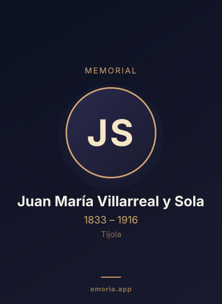 Memorial portrait of Juan María Villarreal y Sola