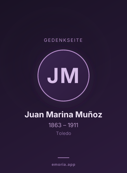 Gedenkportrait von Juan Marina Muñoz