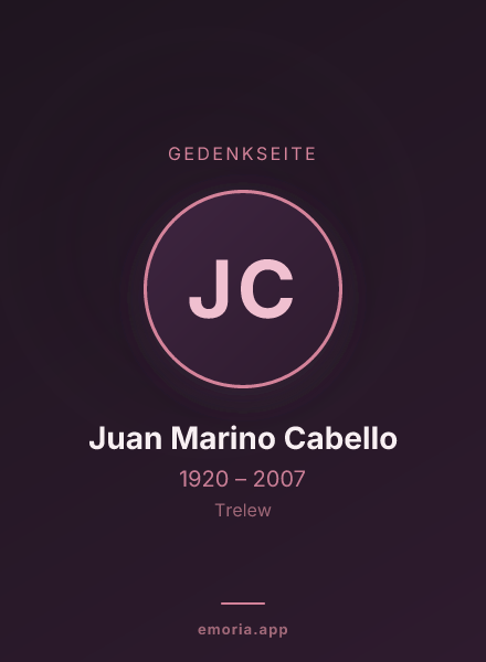 Gedenkportrait von Juan Marino Cabello