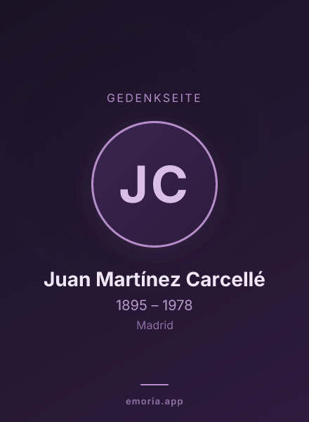 Gedenkportrait von Juan Martínez Carcellé