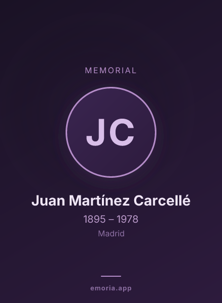 Memorial portrait of Juan Martínez Carcellé