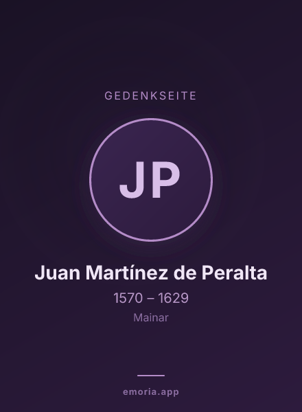 Gedenkportrait von Juan Martínez de Peralta