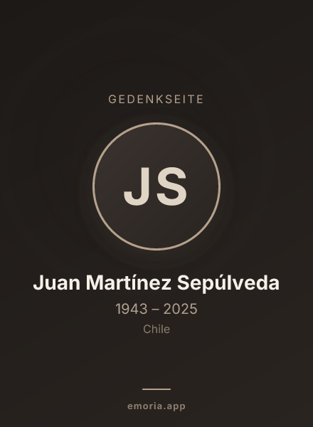 Gedenkportrait von Juan Martínez Sepúlveda