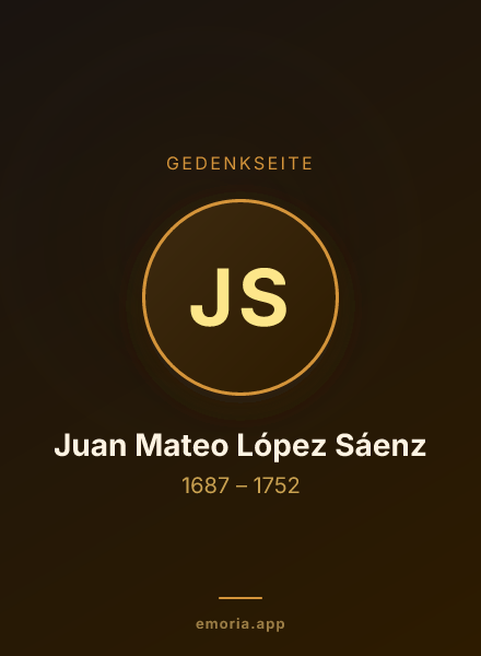 Gedenkportrait von Juan Mateo López Sáenz