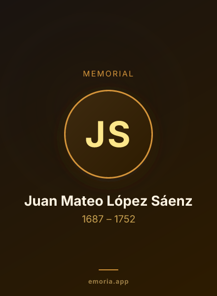 Memorial portrait of Juan Mateo López Sáenz