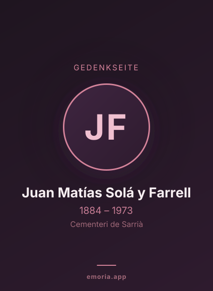 Gedenkportrait von Juan Matías Solá y Farrell