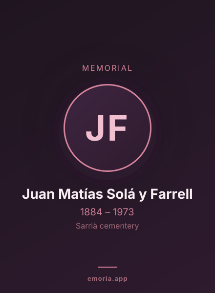 Memorial portrait of Juan Matías Solá y Farrell