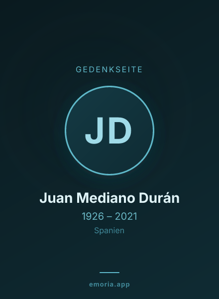 Gedenkportrait von Juan Mediano Durán