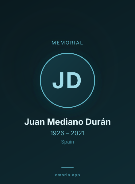 Memorial portrait of Juan Mediano Durán